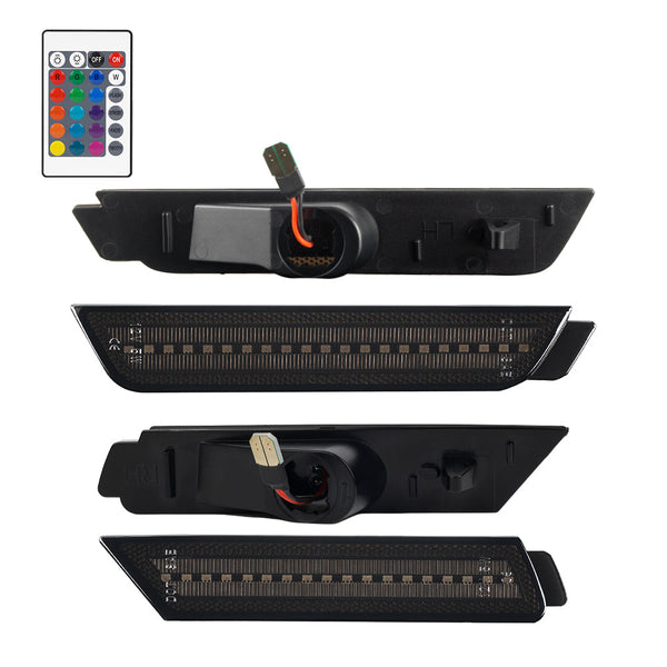 2010-2015 Chevrolet Camaro RGB Smoked LED Side Markers