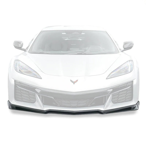 Corvette C8 Z06, ZR1, E-Ray DRY CARBON FIBER Front Splitter Z07 Extended One-Piece Package