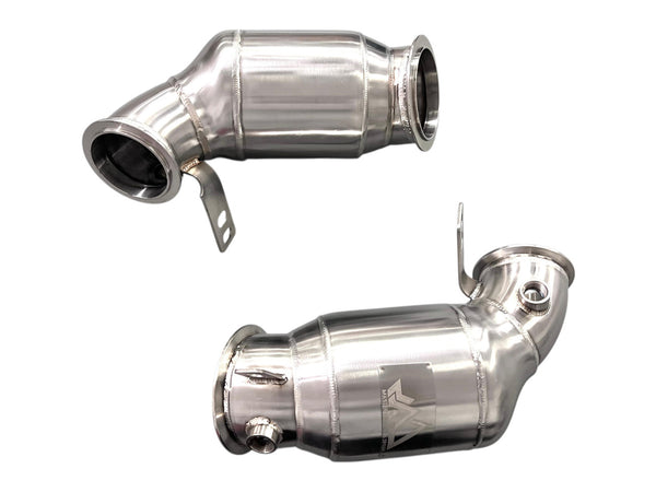 MAD BMW F9x M5 M8 Catted Downpipes W/ No CEL Guarantee