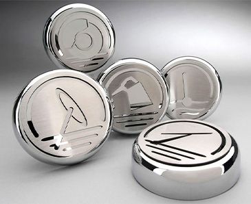 2010-2022 Camaro - Executive Series Fluid Cap Covers 5Pc | Triple Plated Chrome w/Brushed Top