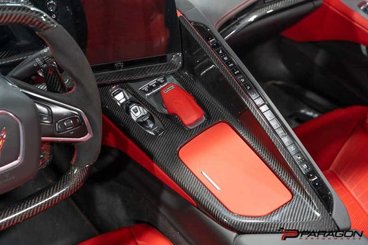 CCS C8 Corvette Carbon Fiber Center Console Overlay