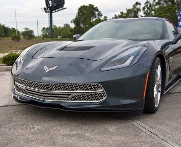 2014-2019 C7/Z51 Corvette Stingray - Retro Matrix Series Front Grille 3Pc | Stainless Steel