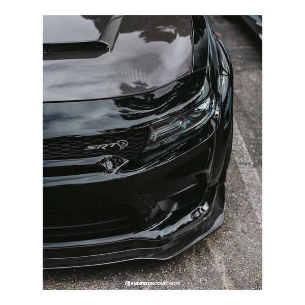 Anderson Composites 20-21 Dodge Charger Widebody Type-MB Carbon Fiber Front Splitter