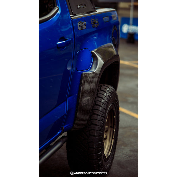 Anderson Composites 17-19 Chevy Colorado ZR2 Rear Carbon Fiber Fender Flares (Pair)
