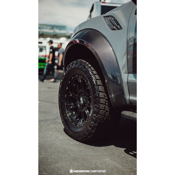 Anderson Composites 17-18 Ford Raptor Type Wide Fender Flares (Front)