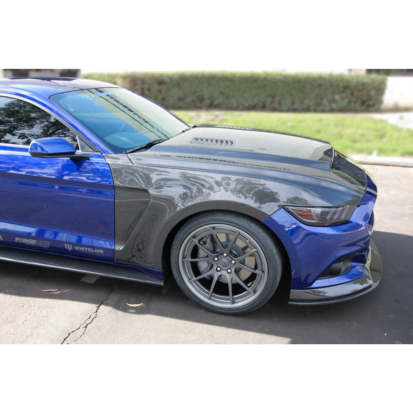 Anderson Composites 15-17 Ford Mustang (Excl. GT350/GT350R) Super Snake Double Sided Hood
