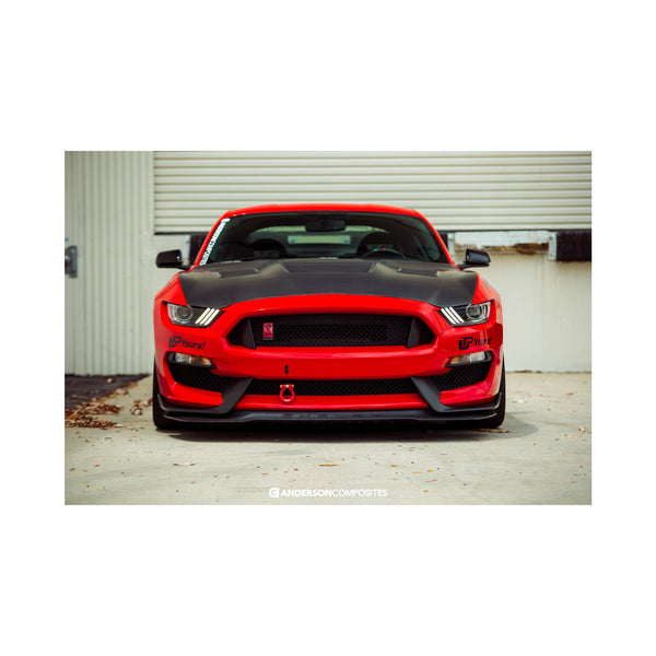 Anderson Composites 15-19 Ford Mustang Shelby GT350 Type-CR Double Sided Carbon Fiber Hood