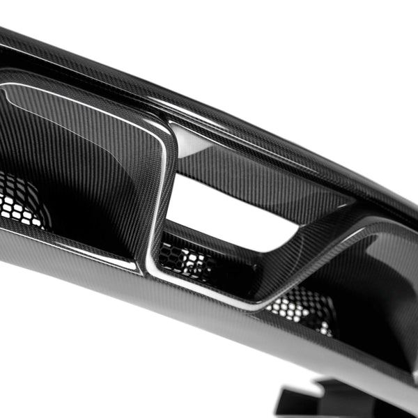 Anderson Composites 15-16 Ford Mustang R-Style Carbon Fiber Rear Valance (for Quad Tip Exhaust)