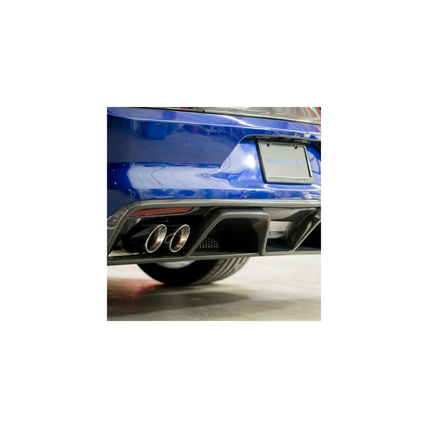 Anderson Composites 15-16 Ford Mustang R-Style Carbon Fiber Rear Valance (for Quad Tip Exhaust)