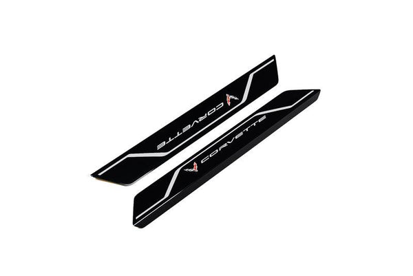 AMT C8 Corvette Carbon Flash "CORVETTE" Door Sill Plate Covers