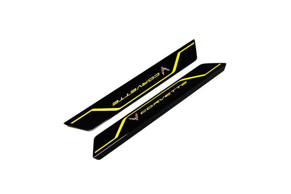 AMT C8 Corvette Carbon Flash "CORVETTE" Door Sill Plate Covers