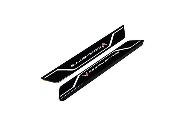 AMT C8 Corvette Carbon Flash "CORVETTE" Door Sill Plate Covers