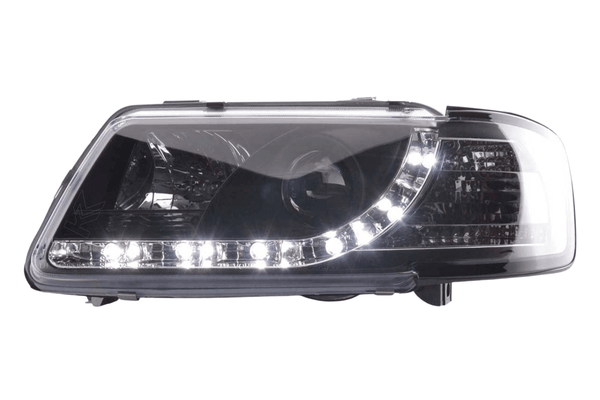 Audi A3 (8L) Black LED Headlights with Daytime Running Lights  (1996-2000)