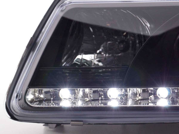 Audi A3 (8L) Black LED Headlights with Daytime Running Lights  (1996-2000)