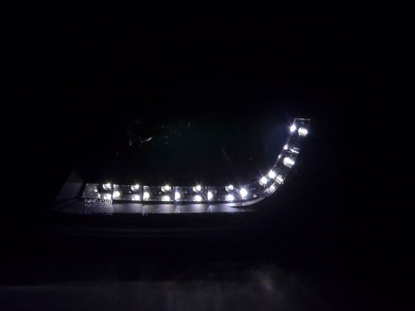 Audi A6 (C5 4B) Black LED Headlights with Daytime Running Lights (1997-2001)