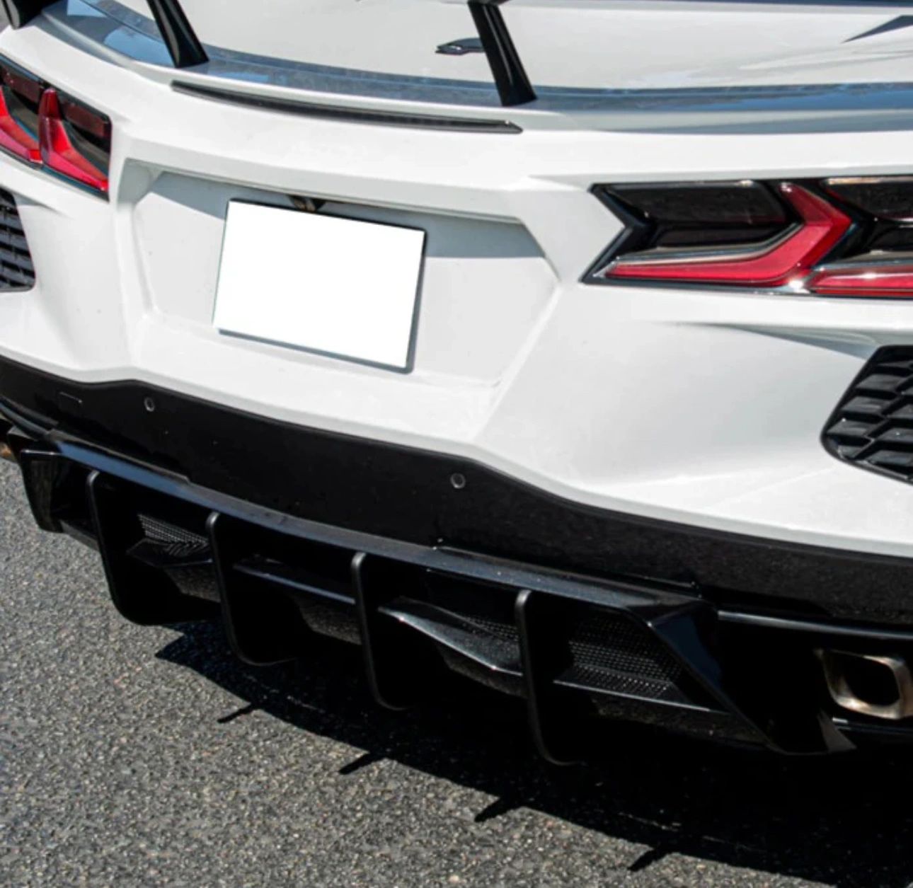 Chevrolet Corvette C8 Z51 Rear Diffuser Fins