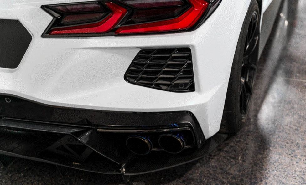 Verus Engineering C8 Corvette Carbon Polyweave Rear Spats