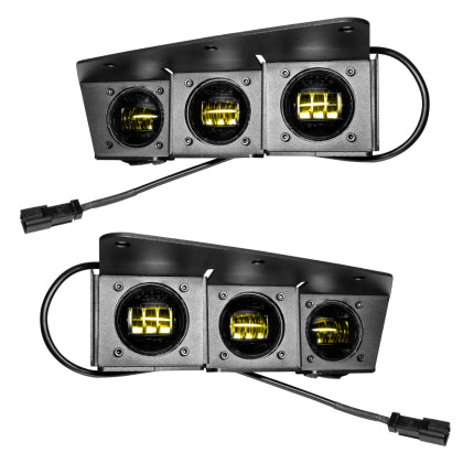 ORACLE Lighting 2021-2024 Ford Bronco Triple LED Fog Light Kit for Steel Bumper - White