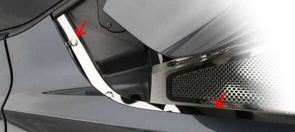 2020+ C8 Corvette Coupe - Illuminated Fender Cap Covers 2Pc | Polished Finish, Choose LED Color