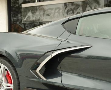 2020+ C8 Corvette - Side Vent Trim 4Pc | Brushed Finish w/Chrome Molding