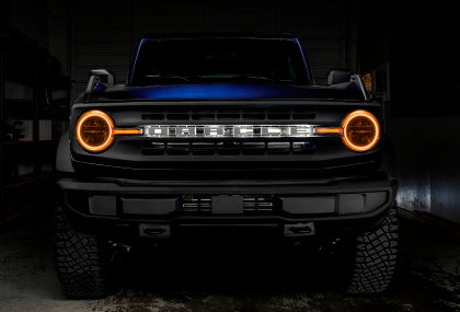 Oracle 2021-2023 Ford Bronco Headlight Halo Kit w/DRL Bar - Base Headlights -w/RF Cntrl