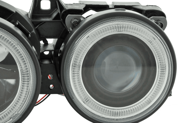 BMW 3-series E30 2/4 door. Black Angel Eyes Headlight Set (1987-1991)