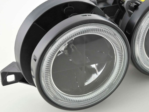 BMW 3-series E30 2/4 door. Black Angel Eyes Headlight Set (1987-1991)