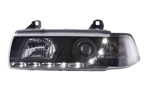 BMW 3-series E36 Coupe Black LED Headlights with Daytime Running Lights (1992-1999)