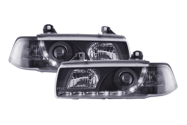 BMW 3-series E36 Coupe Black LED Headlights with Daytime Running Lights (1992-1999)