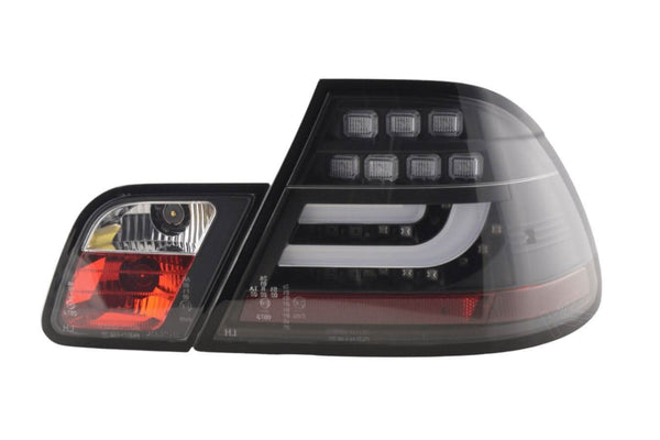BMW 3-series E46 Coupe Black LED LightBar Taillights Set (2003-2007)