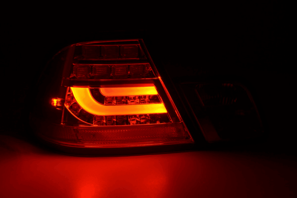 BMW 3-series E46 Coupe Chrome Clear LED LightBar Taillights Set (1999-2003)