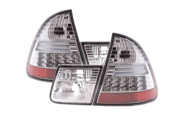 BMW 3-series E46 Wagon/Touring Chrome Clear LED Taillights (1998-2005)