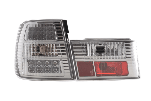 BMW 5-series E34 Chrome Clear LED Taillights Set (1988-1994)