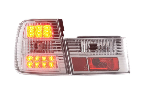 BMW 5-series E34 Chrome Clear LED Taillights Set (1988-1994)