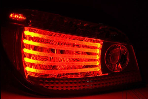 BMW 5-series E60 Sedan Chrome Clear LED Taillights Set (2004-2007)
