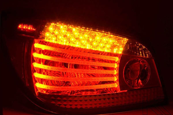 BMW 5-series E60 Sedan Chrome Clear LED Taillights Set (2004-2007)