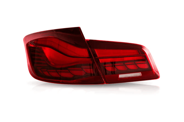 BMW 5-Series F10 F18 M5 6th Gen GTS Style -Red or Smoked- OLED Dynamic LED Tail Lights (2011-2017)