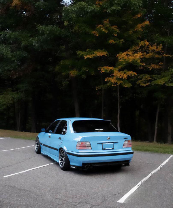 BMW E36 Sedan Series 3 Black HM Style Roof Spoiler (1990 - 2000)