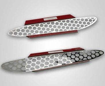 2005-2013 C6 Corvette - Side Vent Grilles Matrix Series 2Pc | Polished Stainless Steel