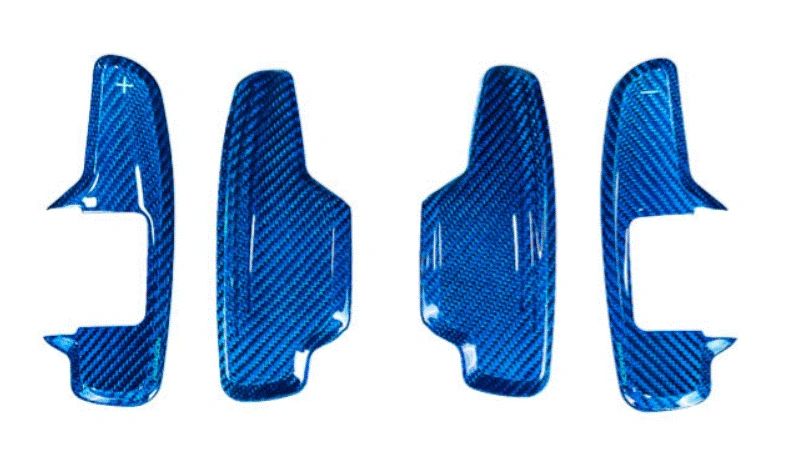 Paragon C8 Corvette Paddle Shifter Covers - Blue Carbon Fiber