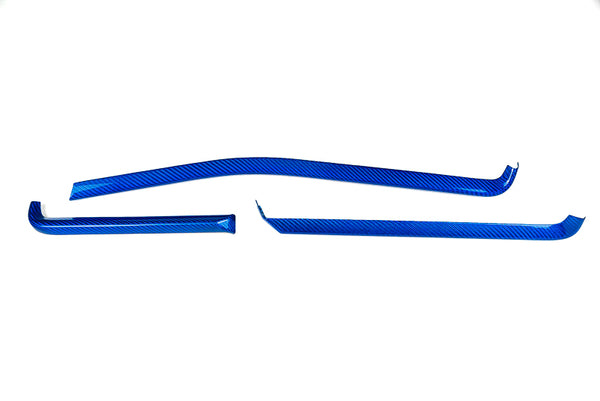 C8 Corvette Carbon Fiber Interior Trim - 3 Pc Kit - Black, Red, Blue Forged or Limited Red or Blue