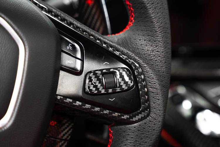 C8 Corvette Carbon Fiber Steering Wheel Roller Covers