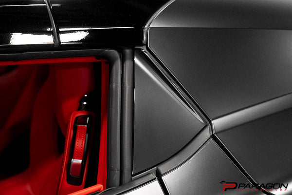CCS C8 Corvette Convertible Carbon Fiber B Pillar Trim Overlay - HTC