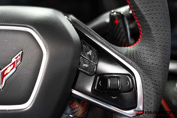 CCS C8 Corvette Steering Wheel Button Covers - Heated