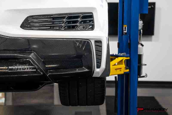 Paragon Performance C8 Corvette Z06 / E-Ray / ZR1 Extended Rear Splash Guards - Carbon Flash