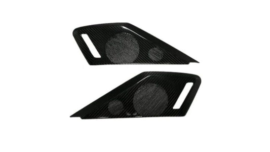 CFP C8 Corvette Carbon Fiber Speaker Covers - Black