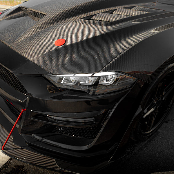 2018-2023 Ford Mustang Projector Headlights S650 Style LED Amber Sequential Turn Signals