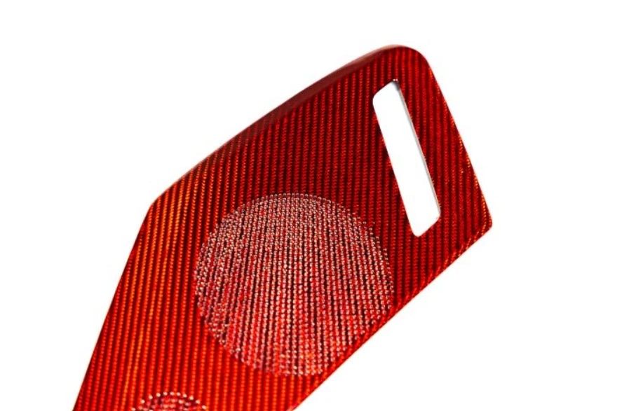 C8 Corvette Carbon Fiber Speaker Covers Red