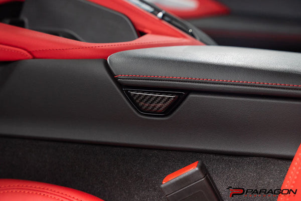 CCS C8 Corvette Carbon Fiber Arm Rest Button