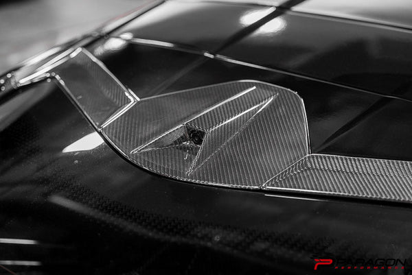 CCS C8 Corvette Carbon Fiber Rear Camera Overlay - Coupe Only